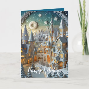 Tarjeta Festiva Navidades de Little Town