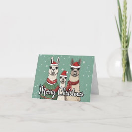 Tarjeta Festiva Navidades de Llama