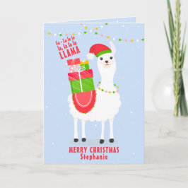 Tarjeta Festiva Navidades de Llama festiva