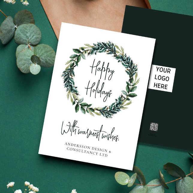 Tarjeta Festiva Navidades de logotipos de empresas modernos (Subido por el creador)