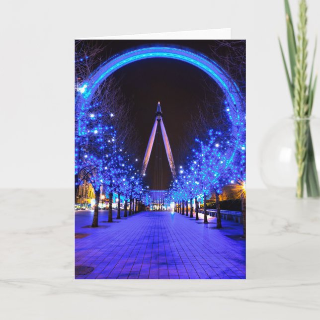 Tarjeta Festiva Navidades de London Eye (Anverso)