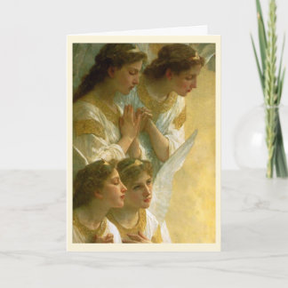 Tarjeta Festiva Navidades de los Ángeles de Bouguereau