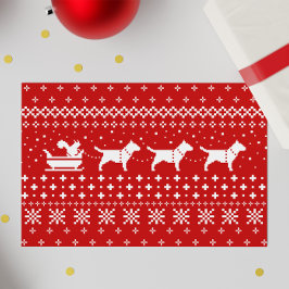 Tarjeta Festiva Navidades de los 'Bull Terriers' en vacaciones de 