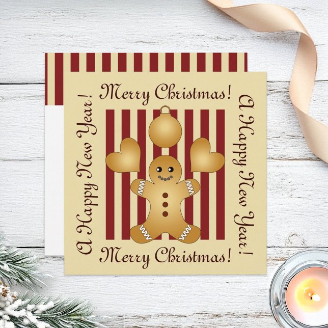 Tarjeta Festiva Navidades de los hombres de pan de jengibre de la  (Subido por el creador)