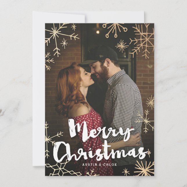 Tarjeta Festiva Navidades de los lagos de oro (Anverso)