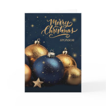 Navidades de los Ornamentos Azules y Oro de la Mar