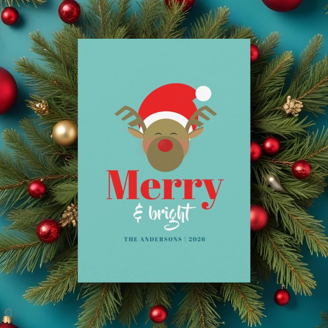 Tarjeta Festiva Navidades de los renos moros y brillantes (Subido por el creador)