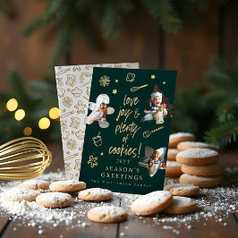 Tarjeta Festiva Navidades de Love Joy y Cookies Fotos de Baking Fa