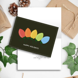 Tarjeta Festiva Navidades de luces gráficas modernas