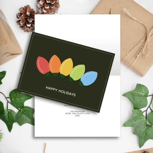 Tarjeta Festiva Navidades de luces gráficas modernas (Subido por el creador)