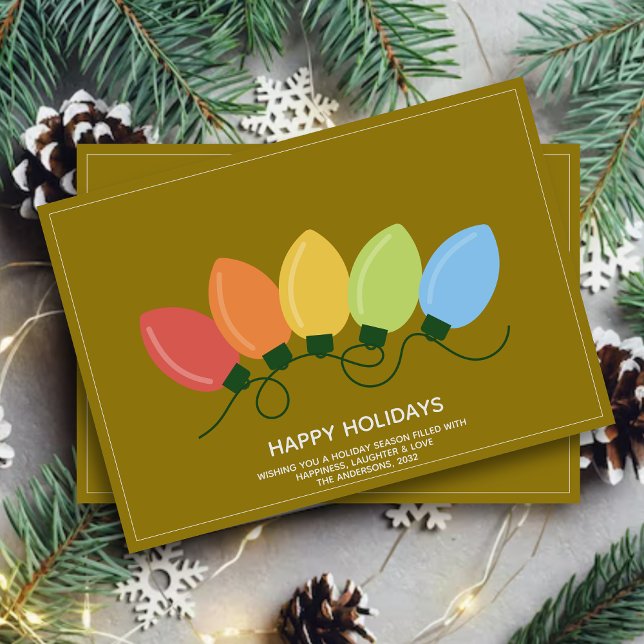 Tarjeta Festiva Navidades de luces gráficas modernas (Subido por el creador)