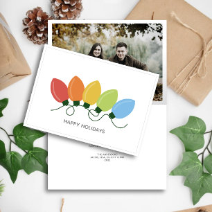Tarjeta Festiva Navidades de luces gráficas modernas foto