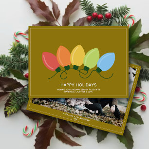Tarjeta Festiva Navidades de luces gráficas modernas foto