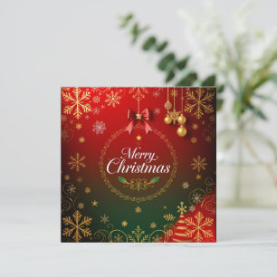 Tarjeta Festiva Navidades de lujo elegancia