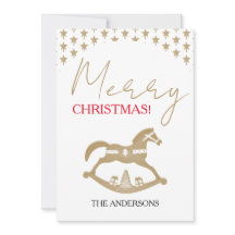 Navidades de madera rodando caballo