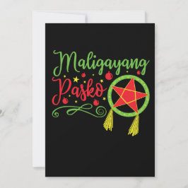 Tarjeta Festiva Navidades de Maligayang Pasko Filipinas