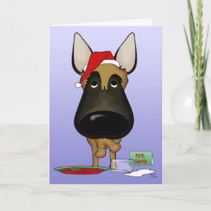 Tarjeta Festiva Navidades de Malinois - ¿¿¿Ho Ho Ho Ho Ho??