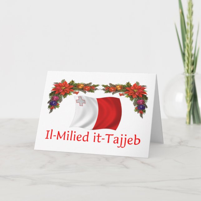 Tarjeta Festiva Navidades de Malta (Anverso)