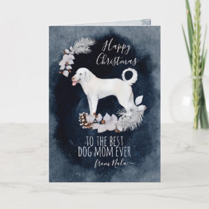 Tarjeta Festiva Navidades de mamá Akbash con acuarela personalizad