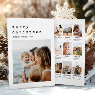 Tarjeta Festiva Navidades de máquina de escribir minimalista fotog