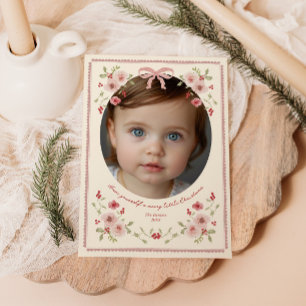 Tarjeta Festiva Navidades de marco floral de Dainty