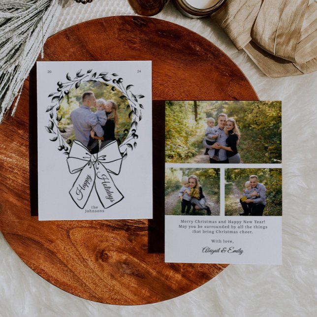 Tarjeta Festiva Navidades de marco fotográfico de circunvalación y (Subido por el creador)