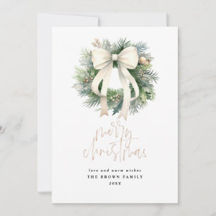 Tarjeta Festiva Navidades de marfil: Navidades de coraje acuático