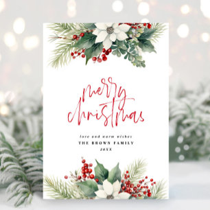 Tarjeta Festiva Navidades de marfil: Navidades de coraje acuático