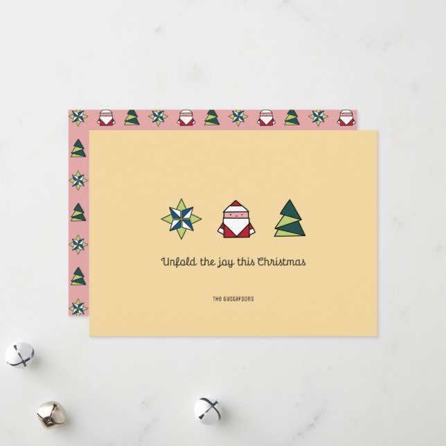 Tarjeta Festiva Navidades de Marzipan Origami (Anverso/Reverso In Situ)