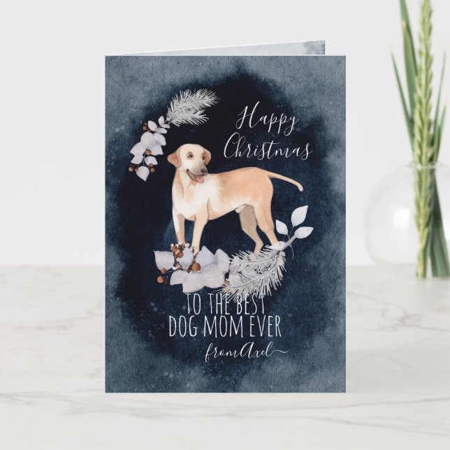 Tarjeta Festiva Navidades de Mastiff Broholmer personalizados (Anverso)