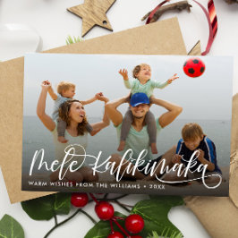 Tarjeta Festiva Navidades de Mele Kalikimaka Hawaii