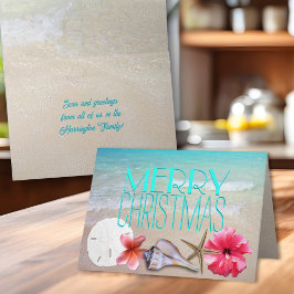 Tarjeta Festiva Navidades de mensajes sobre las marismas y las flo