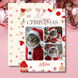Tarjeta Festiva Navidades de Meowy