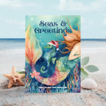 Navidades de Mermaid & Seahorse Santa Beach