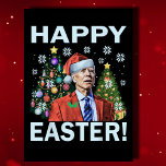 Tarjeta Festiva Navidades de Merry Easter Funny Joe Biden Santa<br><div class="desc">El gracioso meme contra la Biden de Joe Biden,  Navidades feos Navidades suaves y confundidos,  es un regalo perfecto para los republicanos,  antidemócratas y antiliberales que aman la sátira política y el humor. Joe Biden Merry Patricks Navidades De Pascua 4 De Julio.</div>