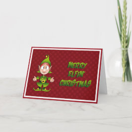 Tarjeta Festiva Navidades de Merry Elfin