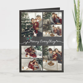 Tarjeta Festiva Navidades de Merry Everything Chalkboard Mistletoe