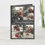 Tarjeta Festiva Navidades de Merry Everything Chalkboard Mistletoe<br><div class="desc">Rústico "Merry Everything" Chalkboard Mistletoes Navidades / Tarjeta de Collage de fotos Holiday 6. Tarjeta fotográfica de vacaciones / navidad moderna con 8 fotos separadas con diseño frontal, interior y posterior. El fondo base se puede cambiar al color que desee. La mayoría del texto es editable. Obra de arte diseñada...</div>