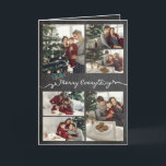 Tarjeta Festiva Navidades de Merry Everything Chalkboard Mistletoe<br><div class="desc">Rústico "Merry Everything" Chalkboard Mistletoes Navidades / Tarjeta de Collage de fotos Holiday 6. Tarjeta fotográfica de vacaciones / navidad moderna con 8 fotos separadas con diseño frontal, interior y posterior. El fondo base se puede cambiar al color que desee. La mayoría del texto es editable. Obra de arte diseñada...</div>