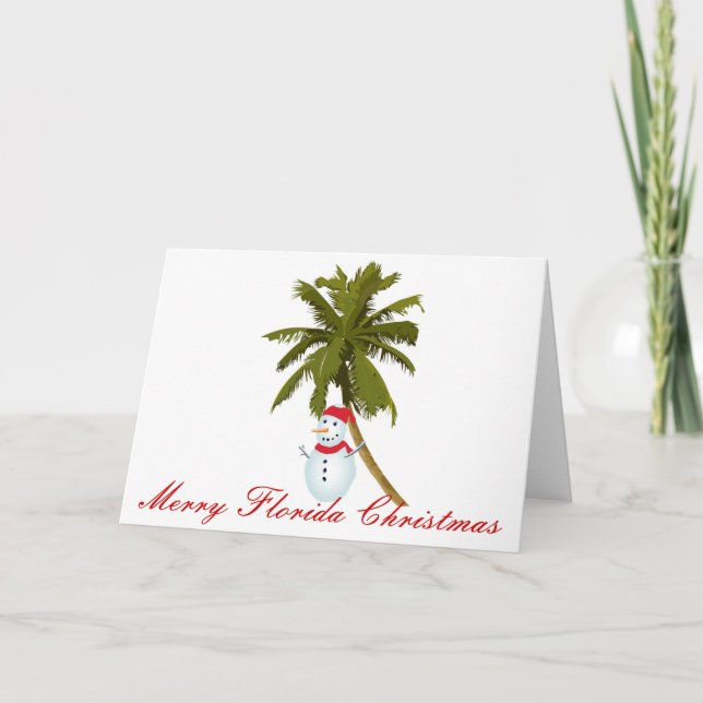 Tarjeta Festiva Navidades de Merry Florida (Anverso)