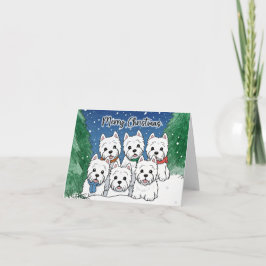 Tarjeta Festiva Navidades de Merry Westie
