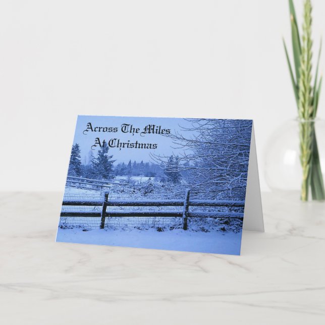 Tarjeta Festiva Navidades De Millas De Cruce (Anverso)