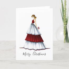 Tarjeta Festiva Navidades de moda con sorpresa de medianoche