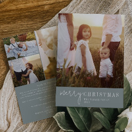 Tarjeta Festiva Navidades de Moda moderna fotográfica año tras año