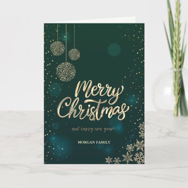 Tarjeta Festiva Navidades de moda murmuran copos de nieve (Anverso)