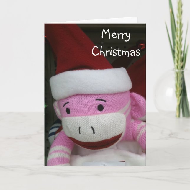 TARJETA FESTIVA NAVIDADES DE MONKEY ESCASOS QUE DESEEN (Anverso)