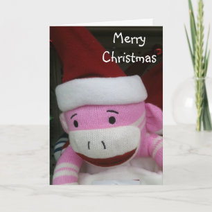 TARJETA FESTIVA NAVIDADES DE MONKEY ESCASOS QUE DESEEN