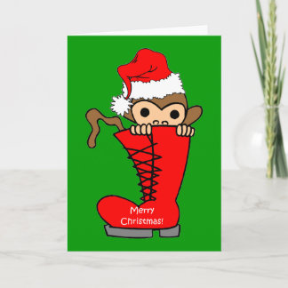 Tarjeta Festiva navidades de monos