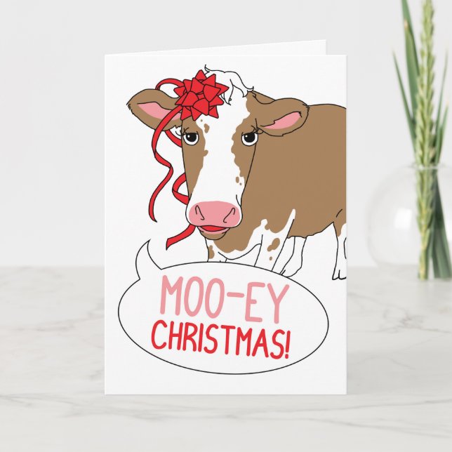 Tarjeta Festiva ¡Navidades de Moo-ey! (Anverso)