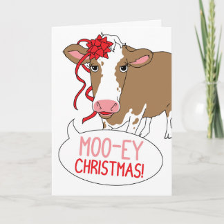 Tarjeta Festiva ¡Navidades de Moo-ey!